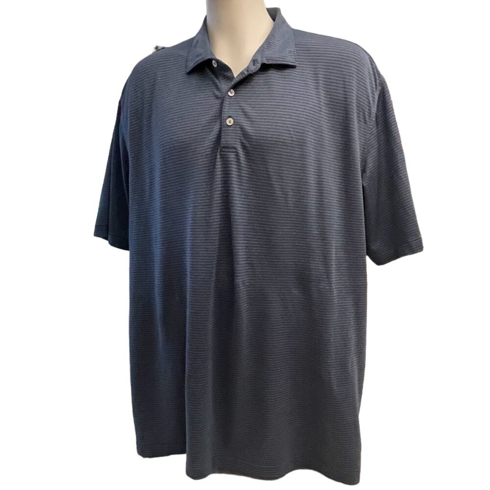 Peter Millar 2XL Summer Comfort Striped Polo Golf Shirt The Woodlands Size XXL
